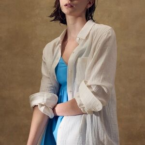 100% Organic Cotton Gauze Long Sleeve Shirt